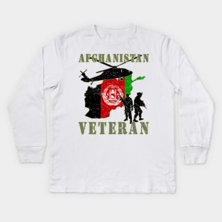 Afghanistan Veteran Kids Long Sleeve T-Shirt